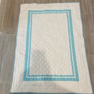 Excellent used condition Harper pottery barn crib skirt and quilt